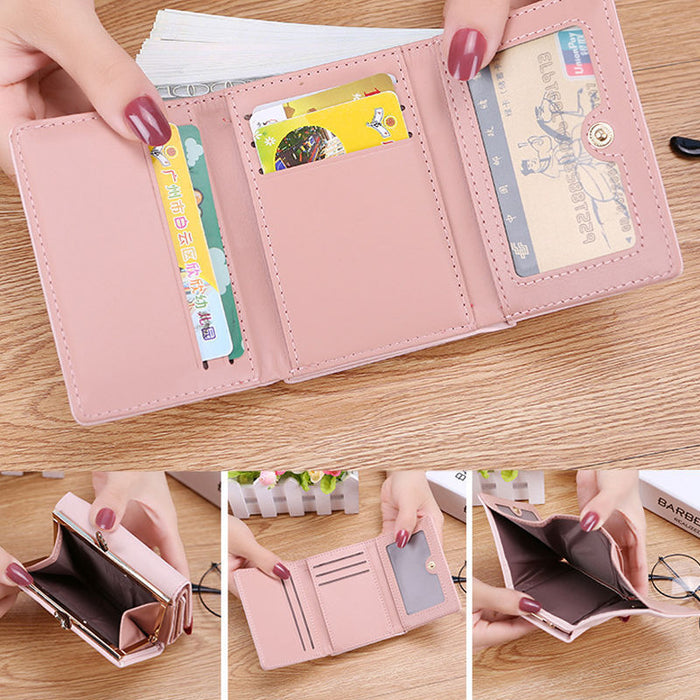 Wholesale Sweet Heart Wallet PU Leather Two Hearts Coin Purse Card Case Chic Boutique Fashion Accessory MOQ≥3