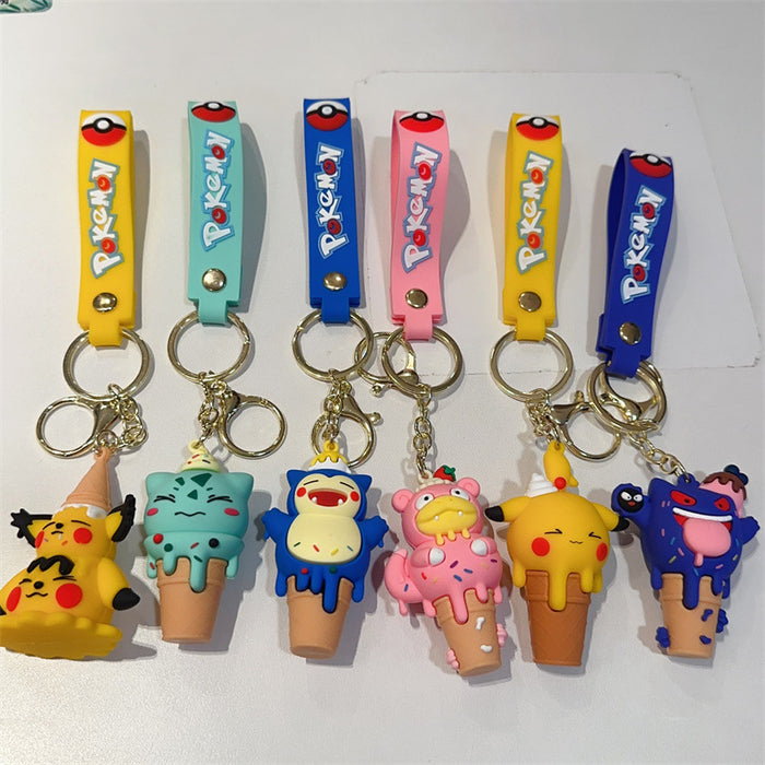 Wholesale Keychain Cartoon PVC Doll Car Parts Keychain Pendant