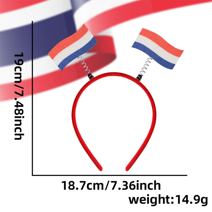 Wholesale 3pcs World Cup Flag Headbands Fans Cheering Hair Clip