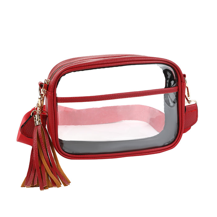 Wholesale TPU Leather Transparent Crossbody Bag Silver Urban Simple Shoulder Bag MOQ≥2