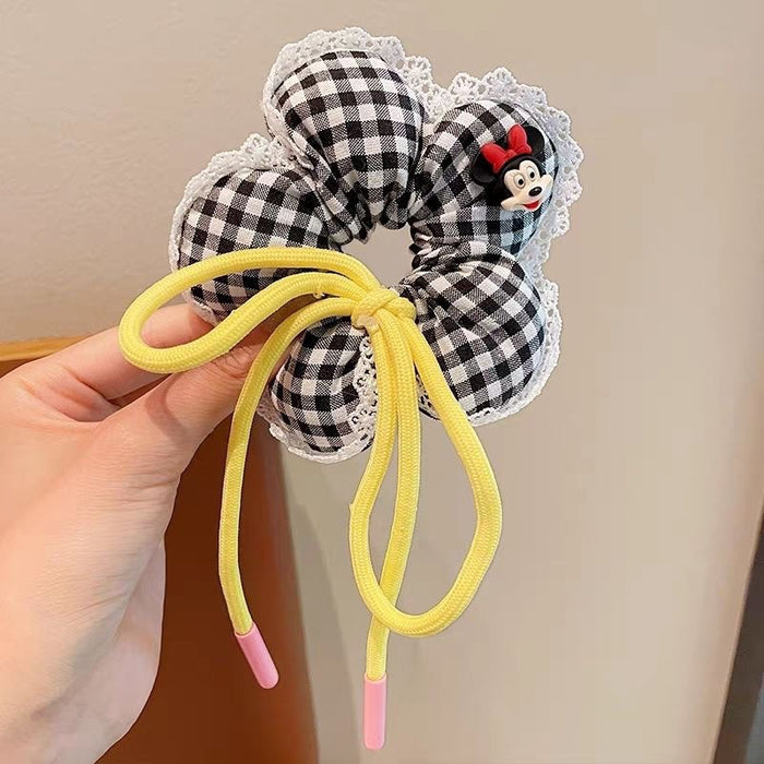Wholesale Cute checkered flower hair ties