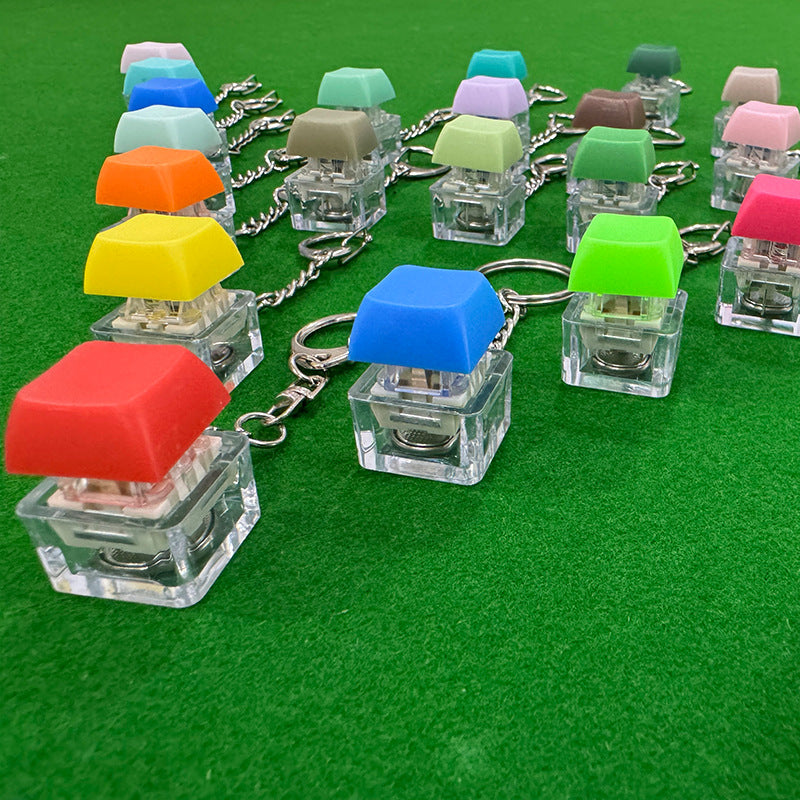 Wholesale Decompression keychain pendant, button tester, color illumin ...