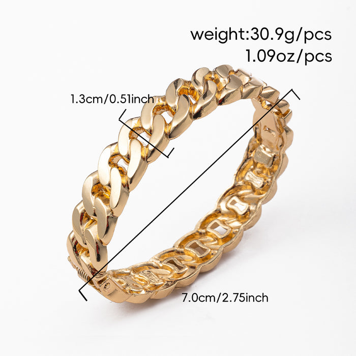 Wholesale Jewelry Fashion Fried Dough Twists Open Bracelet Simple Irregular Round Alloy Bracelet