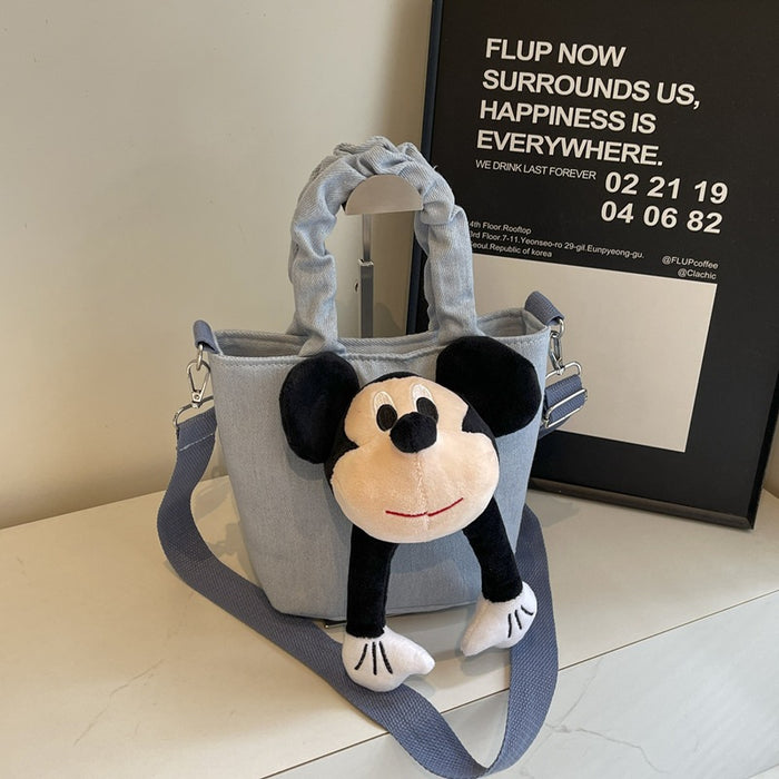 Wholesale Denim bag, new bucket handbag, cute doll, playful parent-child crossbody bag