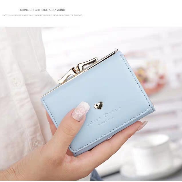 Wholesale Chic Folding Wallet with Sequins PU Solid Color Multi-Card Slots Fashion Accessory MOQ≥3