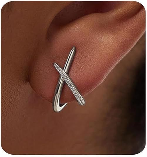 Wholesale Single item gold minimalist earrings, cross fashion earrings, daily accessories