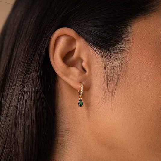 Wholesale Earrings with simple zircon water droplet earrings and micro inlaid zircon earrings