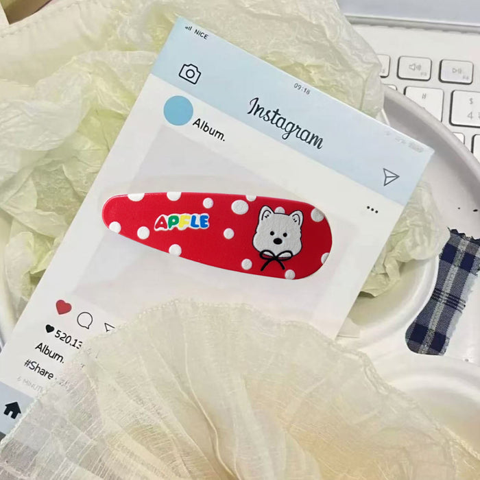 Wholesale Handmade Cartoon Polka Dot Checkered Children' s Hair Clip