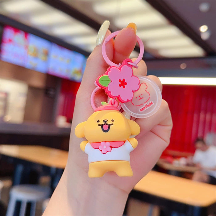 Wholesale Cute lines puppy key chain