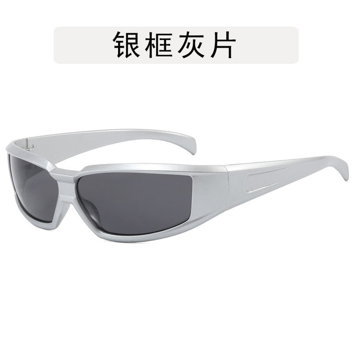 Wholesale Outdoor sports narrow frame sunglasses cycling curved small box fashionable sunglasses