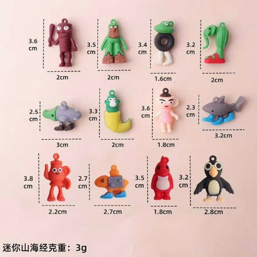 Wholesale Mini keychain abstract shape wooden stick figure backpack pendant