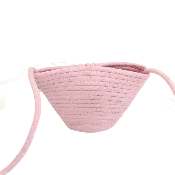 Wholesale Pearl Bag  Decorative Cotton Rope Woven Children' s Bag Crossbody Bag Lina  Cloud Bag