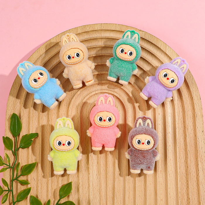 Wholesale Creative cute flocked silicone refrigerator magnet