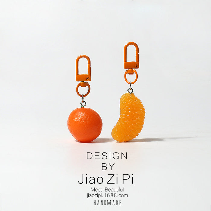 Wholesale orange key chain fun pendant simple bag small ornaments mini cute accessories