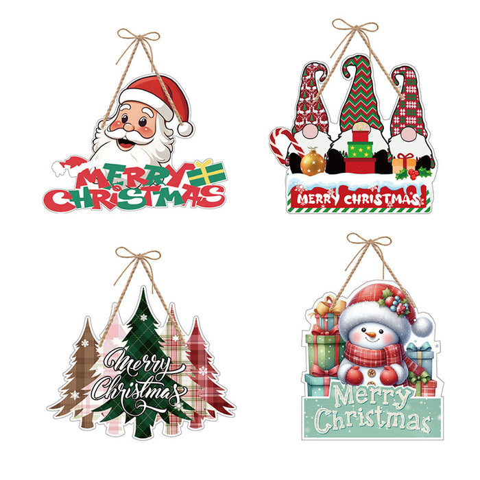 Wholesale Christmas Door Head Decoration Pendant Party Scene Atmosphere Decoration Paper Creative Small Door Hanging