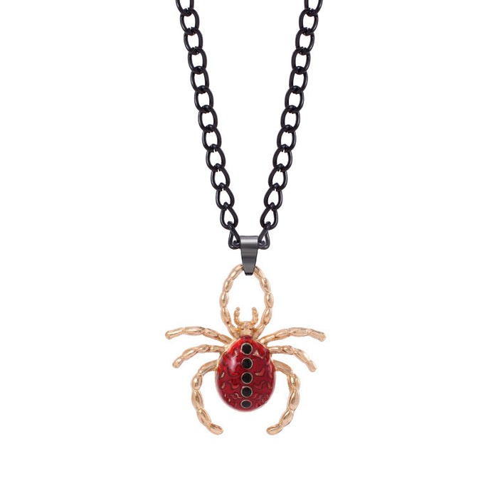Wholesale Halloween Spider Alloy Necklace JDC-NE-JueHe004