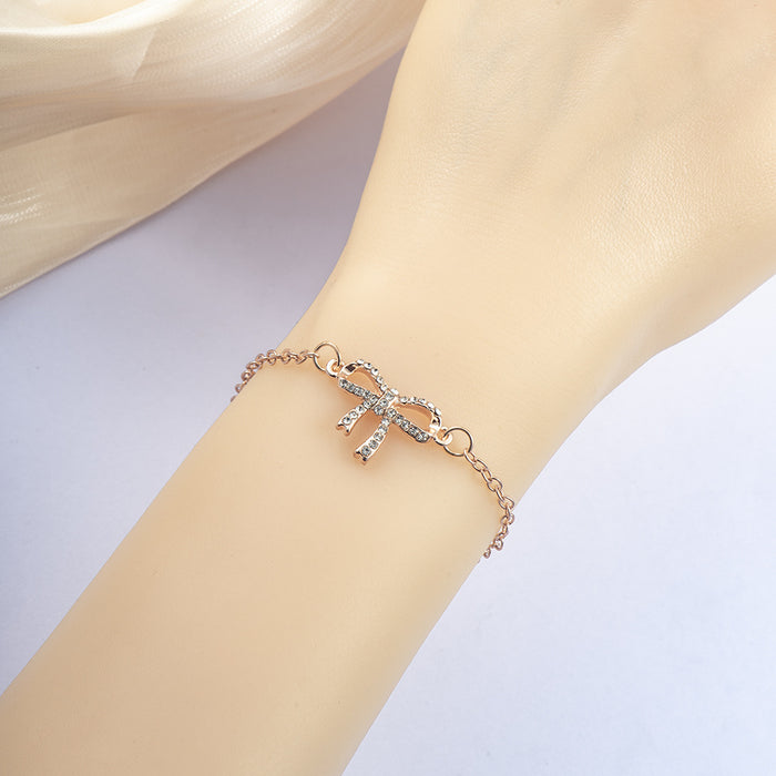 Wholesale bow bracelet women's jewelry all-match bracelet small fresh diamond bracelet