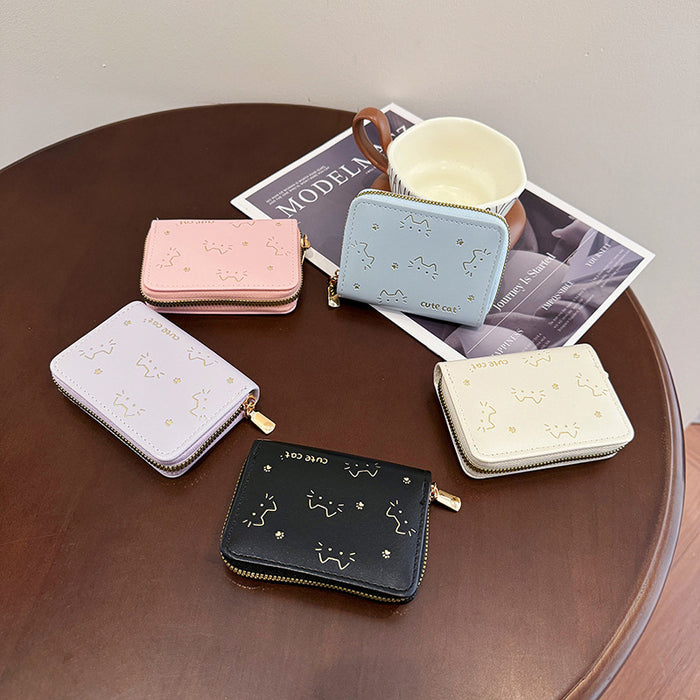 Wholesale Cute Cat-Themed Card Holder Coin Purse Wallet