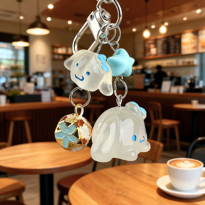 Wholesale Luminous keychain bell pendant bag charm