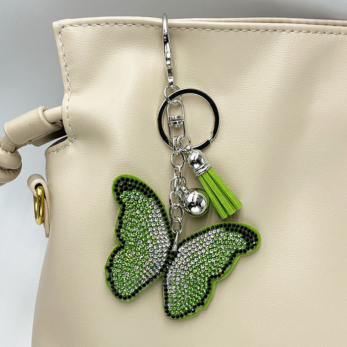 Wholesale Rhinestone-Embellished Butterfly Keychain
