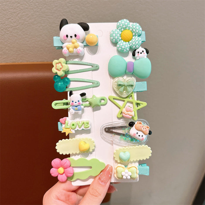 Wholesale Cartoon Children's Soft Glue Hair Clip Set JDC-HC-Jiangx003