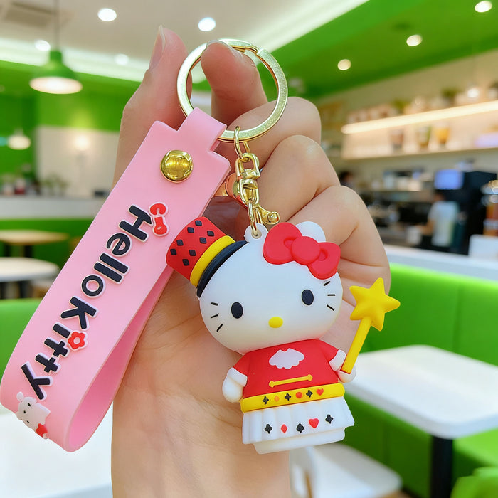 Wholesale Silicone Cat Keychain Cute Cartoon Design Car Key Accessory MOQ≥2
