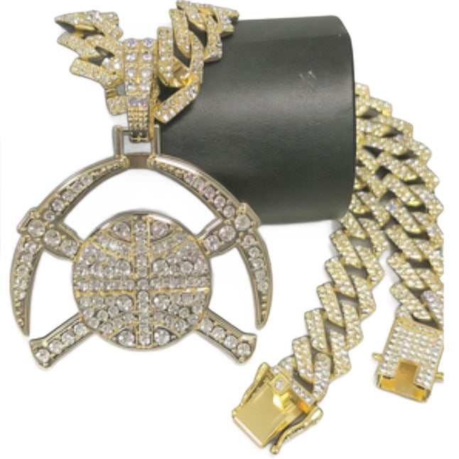 Wholesale Cuban Chain Diamond-Encrusted Necklace