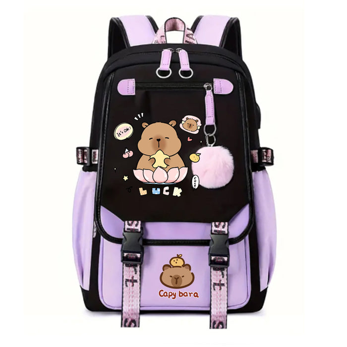 Wholesale Cute cartoon large-capacity backpack bag for boys and girls in elementary and middle school.