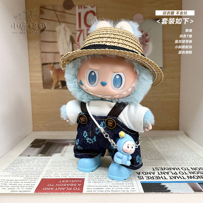 Wholesale Vinyl Doll Clothes Lucky  Clothes Trendy Cool Overalls