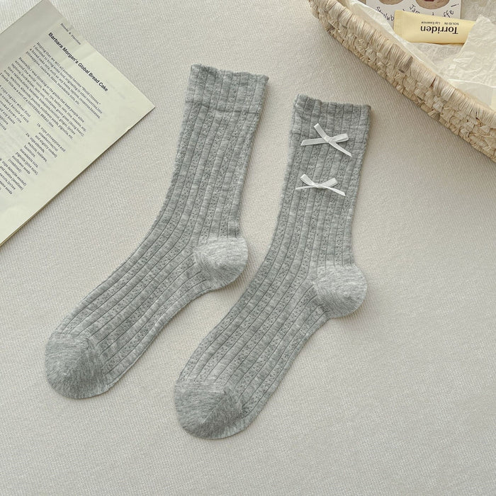Wholesale Bow socks, thin ballet socks, lace socks, mesh cotton socks