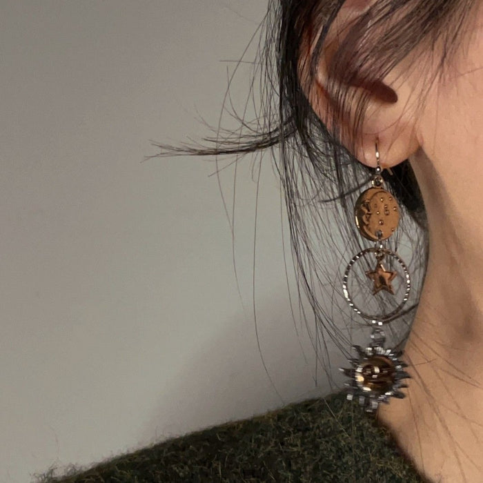 Wholesale Sunflower earrings  retro high-end earrings