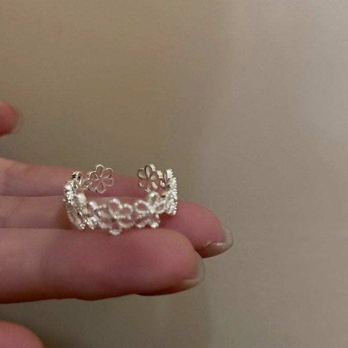 Wholesale Green butterfly open ring niche versatile ring