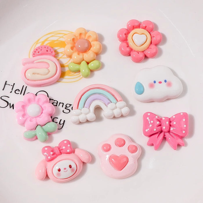 Wholesale Cartoon Clouds Rainbow Flower Bow Optional Shoe Buckle Accessories Removable Shoe Flower Decorative Buckle