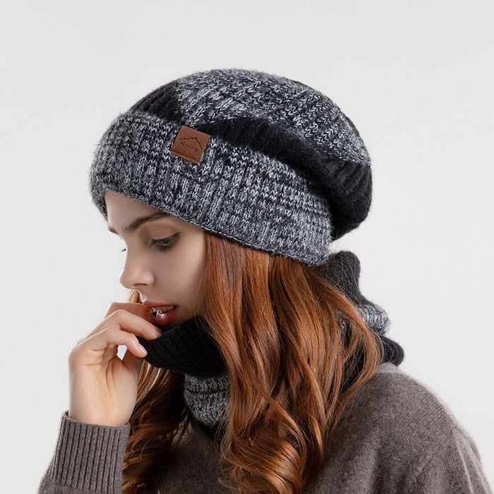 Wholesale Winter Two-color Hat Fence Two-piece Knitted Cap JDC-FH-BG024