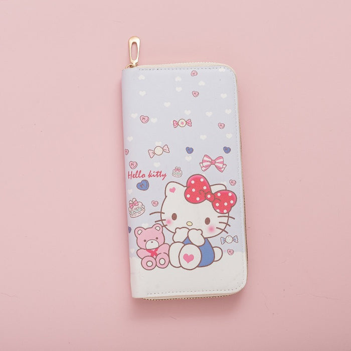 Wholesale Kitten Long Zipper Girl' s Wallet