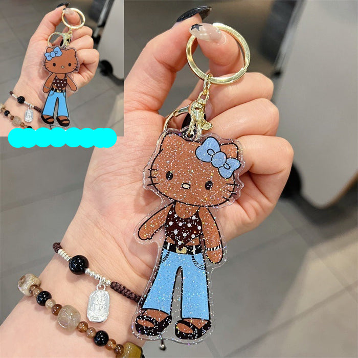 Wholesale 5 PCS Cute Cartoon Double-Sided Acrylic Keychains for Men and Women