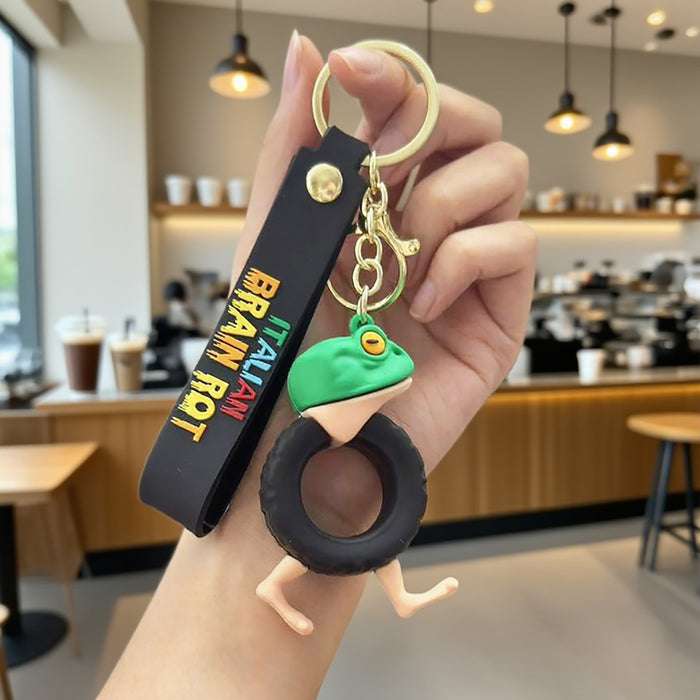 Wholesale 3D Abstract Shark Keychain Prank Bag Packaging Pendant