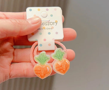 Wholesale Glittery glow-in-the-dark cute princess beaded hair tie