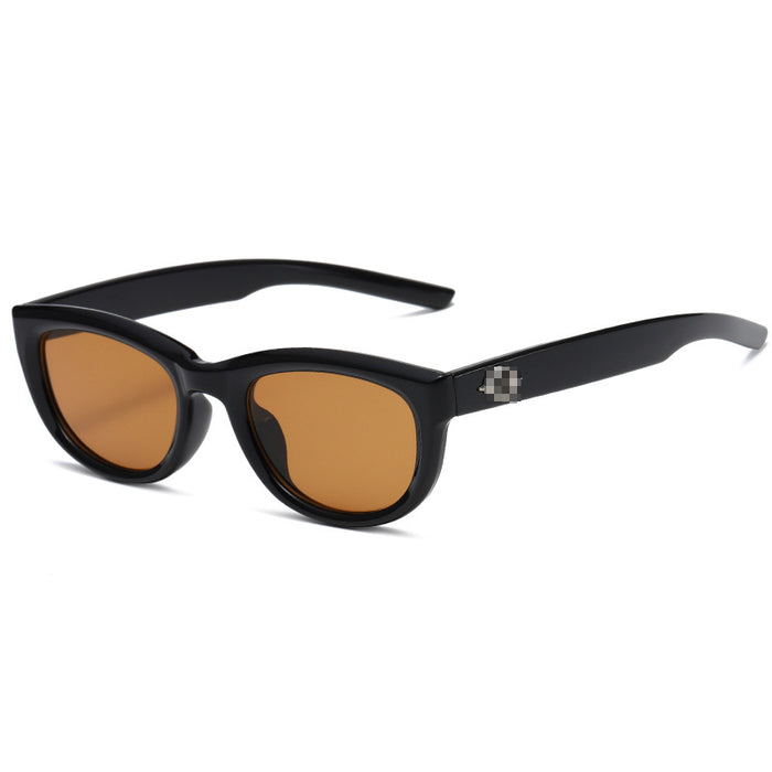 Wholesale Retro cat eye black sunglasses for women with a high-end feel, UV resistant and strong light sunglasses design