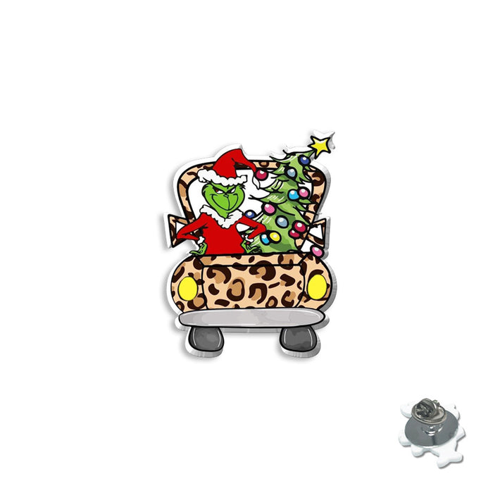 Wholesale Cartoon Christmas series brooch badge personality resin collar pin