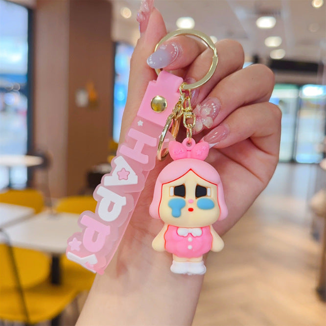 Wholesale Crying Doll Keychain Pendant Cute PVC Cartoon Bag Charm Gift Boutique Resale