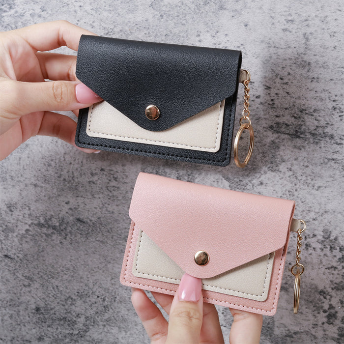 Wholesale Creative Fashion Small Card Bag Women's Candy Color Keychain Jewelry Student Bus Card Holder