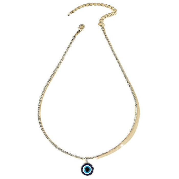 Wholesale  Devil's Eye Necklace Blue Eye Pendant Necklace Snake Chain Eye Necklace Collarbone Chain