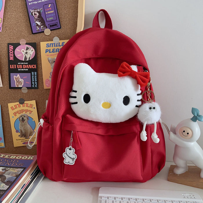 Wholesale Schoolbag Female College Students Cute Cartoon Cat High School Students Large Capacity Backpack Campus Backpack