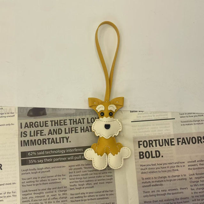 Wholesale Dog Leather Gift Personality Creative Dog Car Keychain Bag Hanging Ornaments