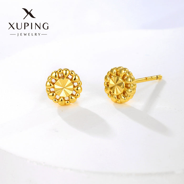 Wholesale Alloy Flower Simple and Compact Mini High-end Fashionable Earrings JDC-ES-XP005