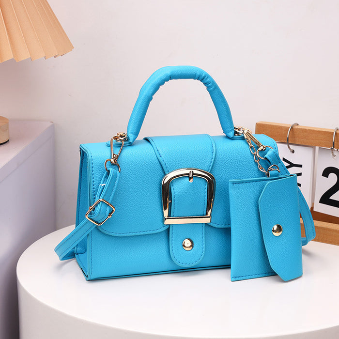 Wholesale Candy Color Small Square Bag PU Leather Simple Retro Handbag Crossbody Shoulder Bag JDC-SD-GeC001