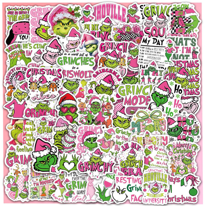 Wholesale 60pcs Pink Christmas Graffiti Stickers