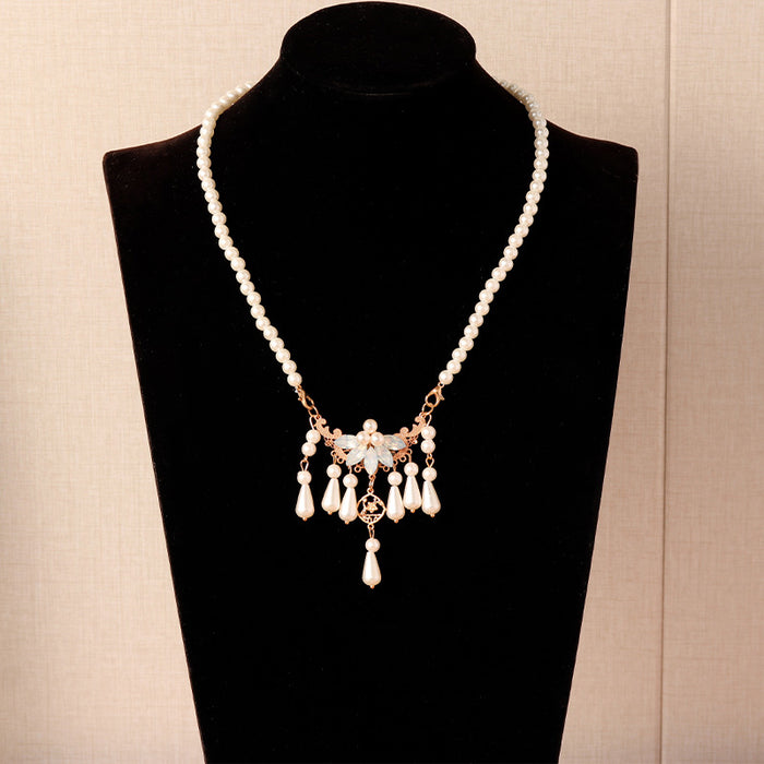 Wholesale Classical pendant jewelry, pearl necklace, women's retro style