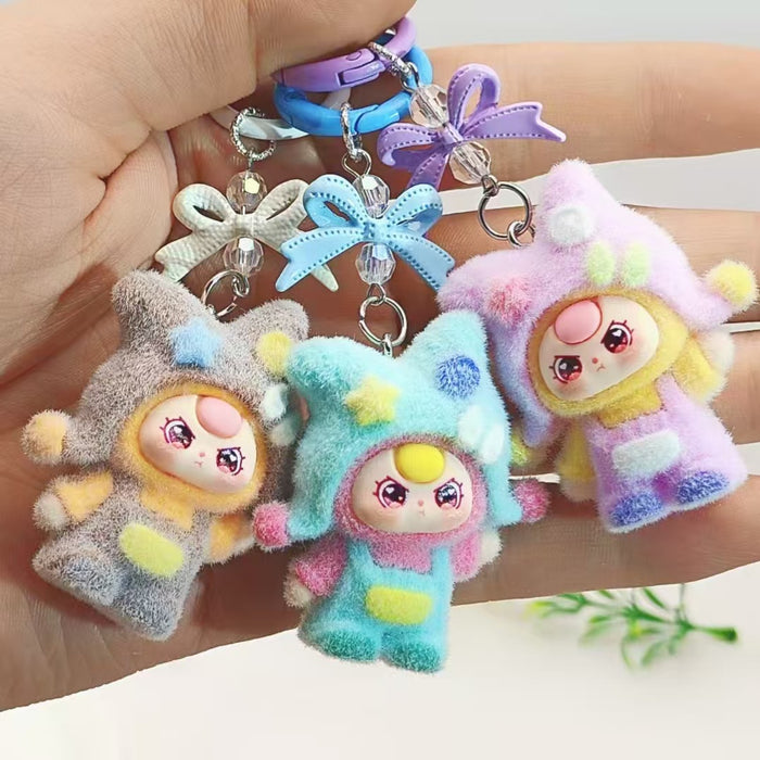 Wholesale Flocked hat keychain phone charm